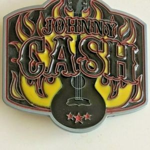 New Johnny Cash belt buckle approximately 3.5".  Fits 1.5" belts